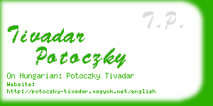 tivadar potoczky business card